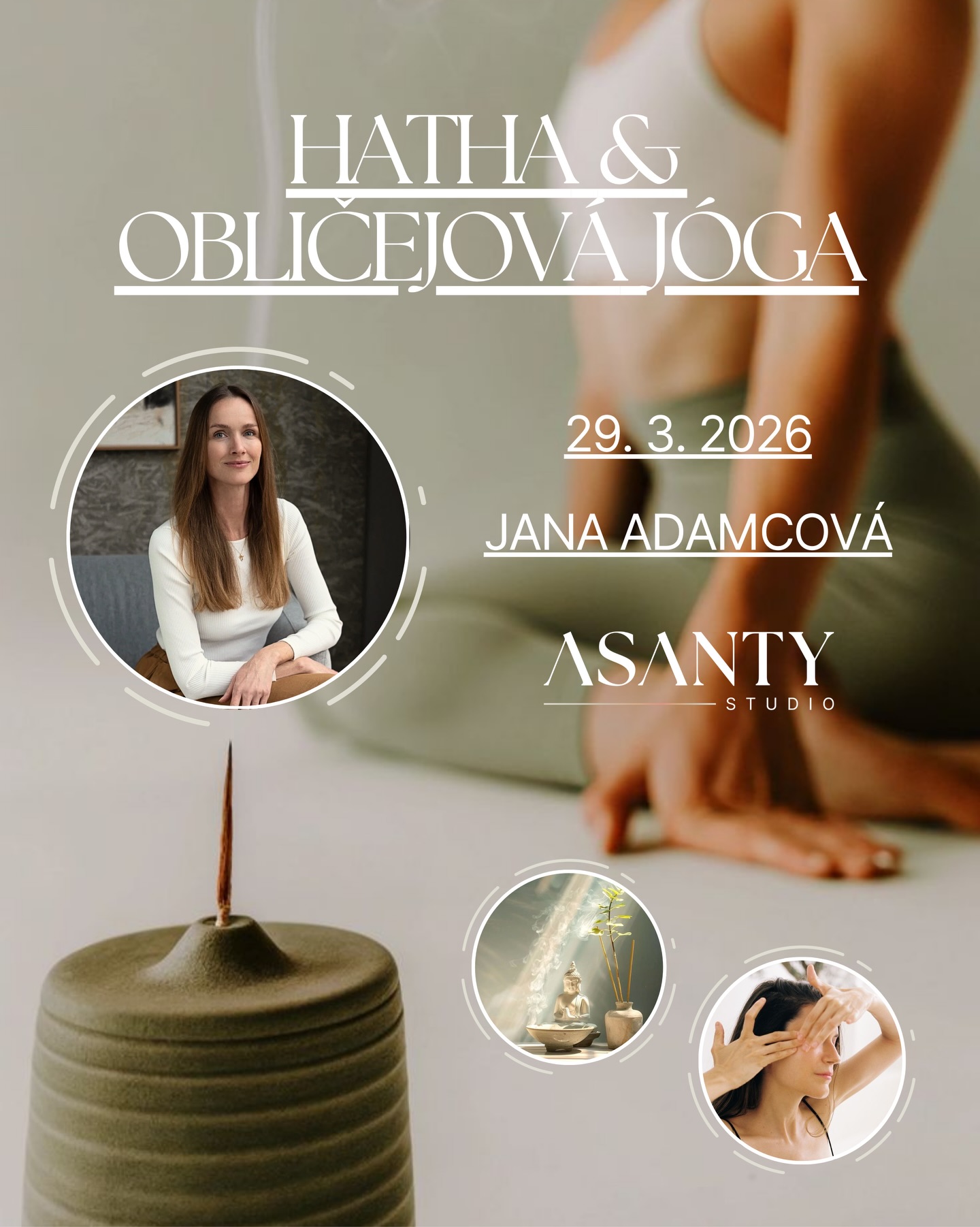 Workshop: Hatha & obličejová jóga – energie a přirozená krása 🌿

Dopřejte si čas jen pro sebe. Začneme jemnou Hatha jógou, která vás příjemně protáhne, uvolní napětí a naladí tělo i mysl. Zaměříme se na správné držení těla, vědomý pohyb a lehkost v každé pozici. Lekci zakončí hluboká relaxace v podobě jóga Nidry, která podpoří regeneraci a zklidnění. 💛 (75 min)

Ve druhé části se ponoříme do obličejové jógy. Naučíte se cviky pro uvolnění mimického napětí, jemné zpevnění kontur a rozzáření pleti. Těšit se můžete i na liftingovou automasáž a možnost vyzkoušet přírodní kosmetiku Dr. Hauschka. ✨ (45 min)

Cílem workshopu je, abyste odcházely s pocitem lehkosti, péče a propojení se sebou – uvnitř i navenek. Součástí je i e-book s cviky obličejové jógy, abyste si tenhle pocit mohly odnést i domů. 🌿

Workshopem vás provede Jana Adamcová, lektorka jógy a zakladatelka projektu zLOMU. @z_lomu 

📅 29. 3. 2026 | 15:00–17:00

Rezervace místa přes rezervační systém studia (odkaz v bio) 🤍 

Těšíme se na společné setkání. ✨